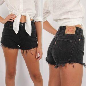 Levi's Women's Black Denim Shorts